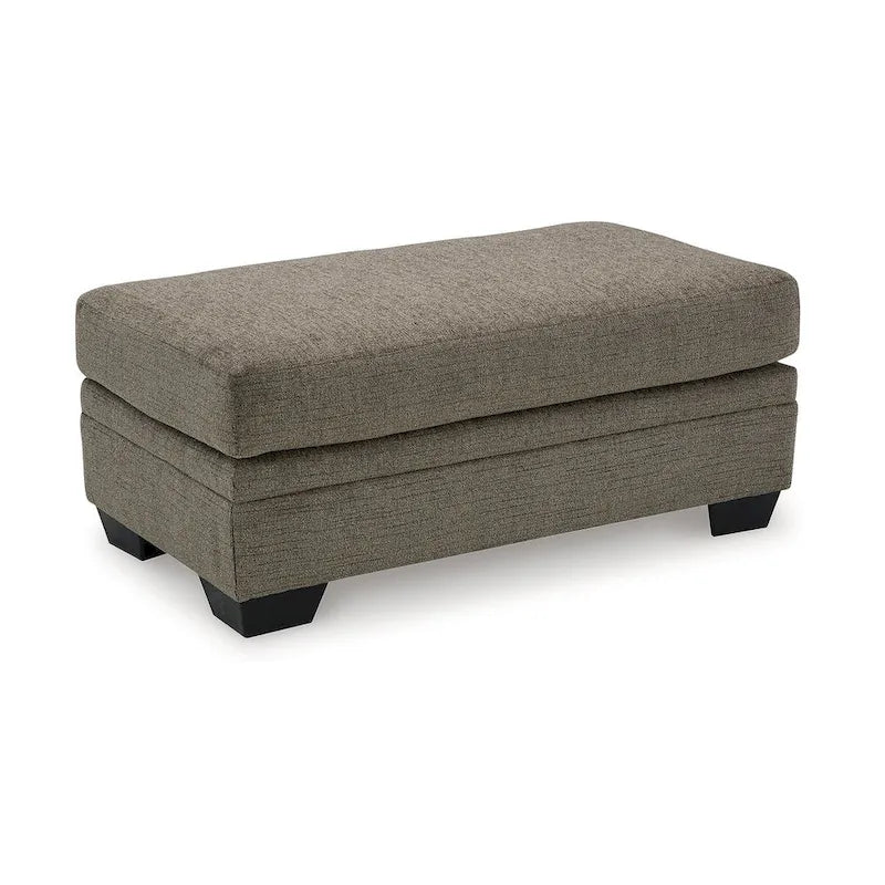 Pouf rembourré, Polyester, Taupe / Muscade, 1 place