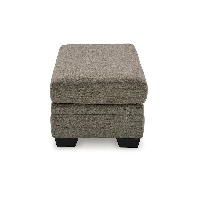 Pouf rembourré, Polyester, Taupe / Muscade, 1 place