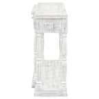 Console 4 tiroirs avec étagère inférieure | Noir vieilli / Bleu marine / Blanc vieilli