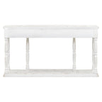 Console 4 tiroirs avec étagère inférieure | Noir vieilli / Bleu marine / Blanc vieilli
