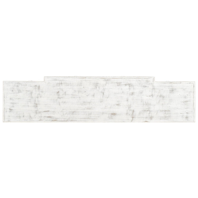 Console 4 tiroirs avec étagère inférieure | Noir vieilli / Bleu marine / Blanc vieilli