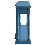 Console 4 tiroirs avec étagère inférieure | Noir vieilli / Bleu marine / Blanc vieilli