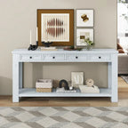 Table console avec 4 tiroirs et une étagère inférieure | Multicolore | Entrée Couloir