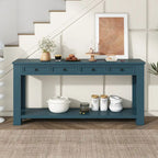Table console avec 4 tiroirs et une étagère inférieure | Multicolore | Entrée Couloir