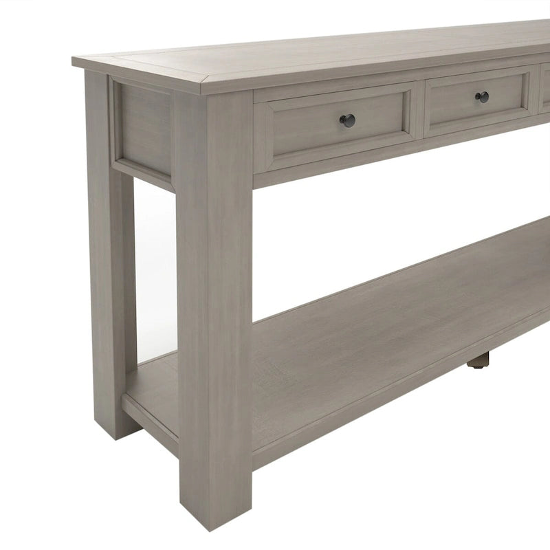 Table console avec 4 tiroirs et une étagère inférieure | Multicolore | Entrée Couloir