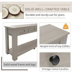 Table console avec 4 tiroirs et une étagère inférieure | Multicolore | Entrée Couloir