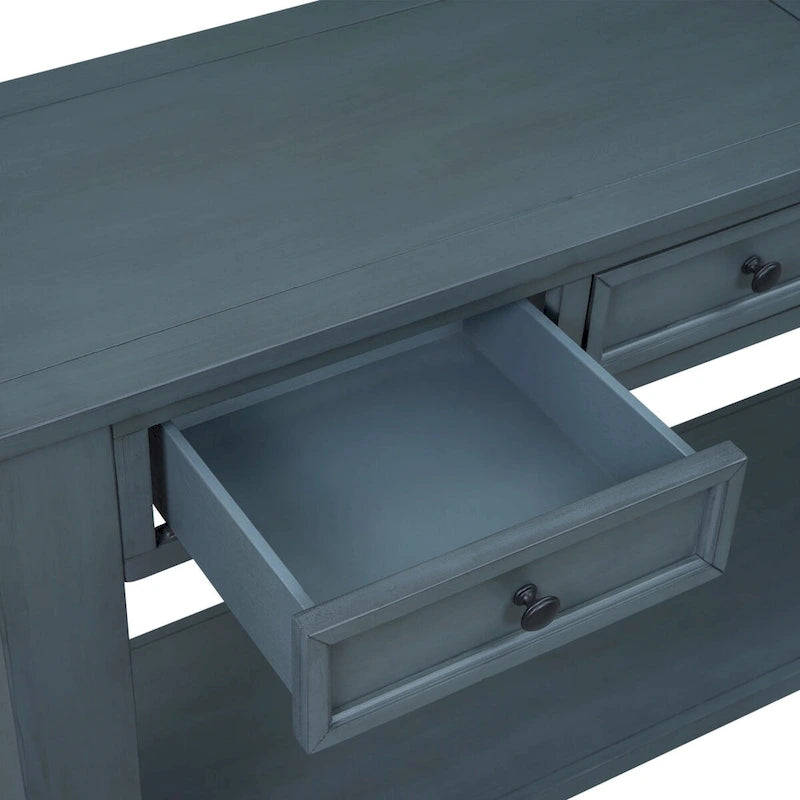 Table console avec 4 tiroirs et une étagère inférieure | Multicolore | Entrée Couloir