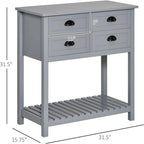 Meuble de rangement 4 tiroirs avec étagère supérieure, blanc/rouge/gris, 1 personne