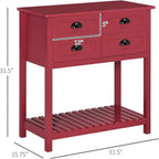Meuble de rangement 4 tiroirs avec étagère supérieure, blanc/rouge/gris, 1 personne