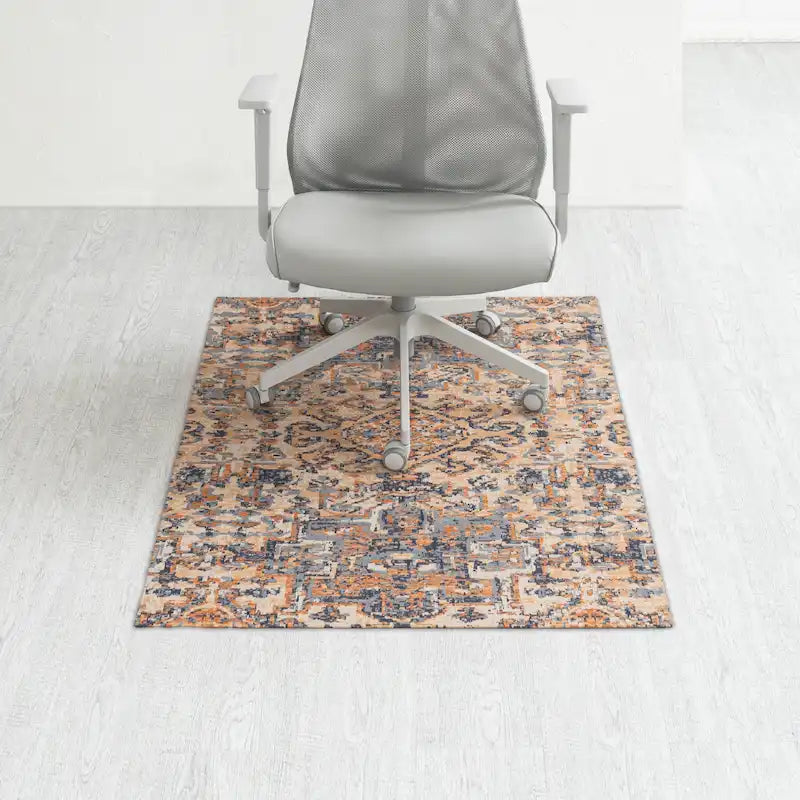Tapis de chaise jacquard multicolore, pliable en deux, 102 x 137 cm, 1 personne