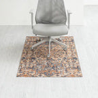 Tapis de chaise jacquard multicolore, pliable en deux, 102 x 137 cm, 1 personne