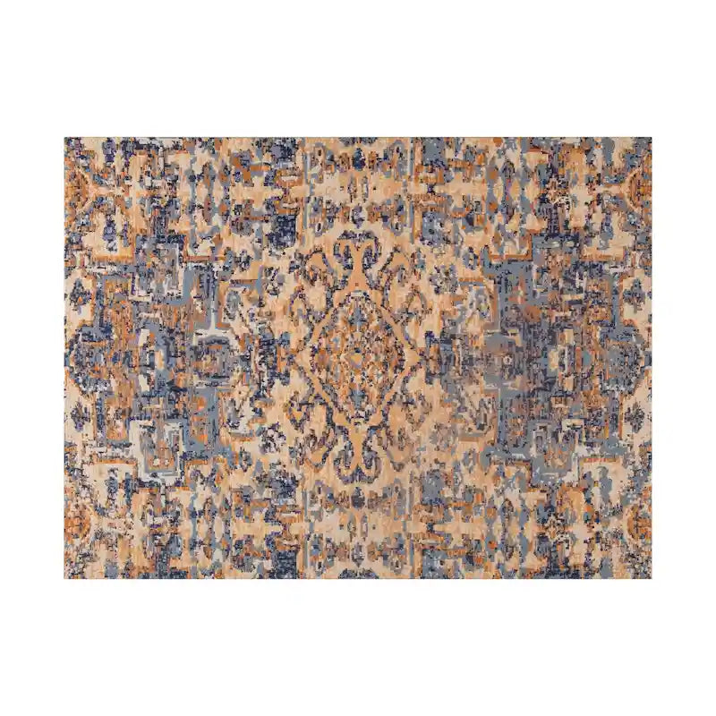 Tapis de chaise jacquard multicolore, pliable en deux, 102 x 137 cm, 1 personne