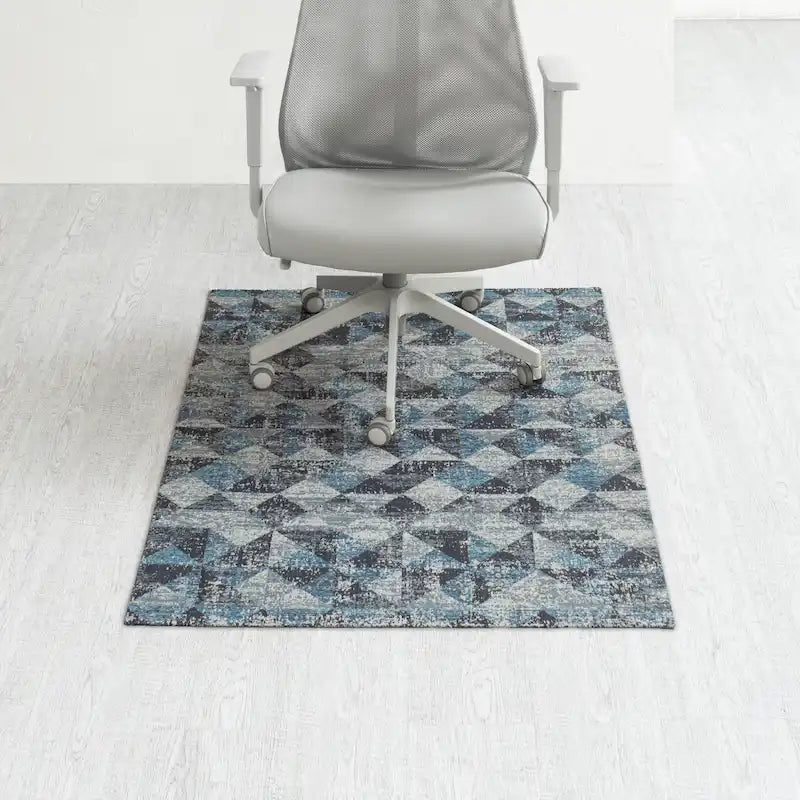 Tapis de chaise jacquard multicolore, pliable en deux, 102 x 137 cm, 1 personne