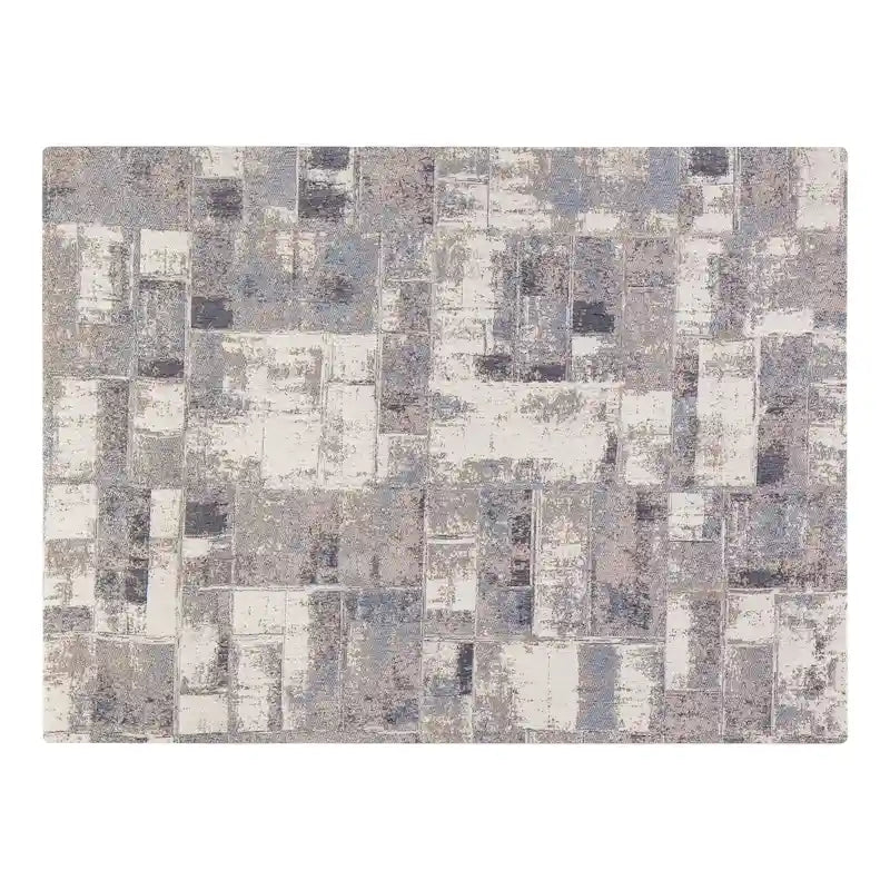 Tapis de chaise jacquard multicolore, pliable en deux, 102 x 137 cm, 1 personne