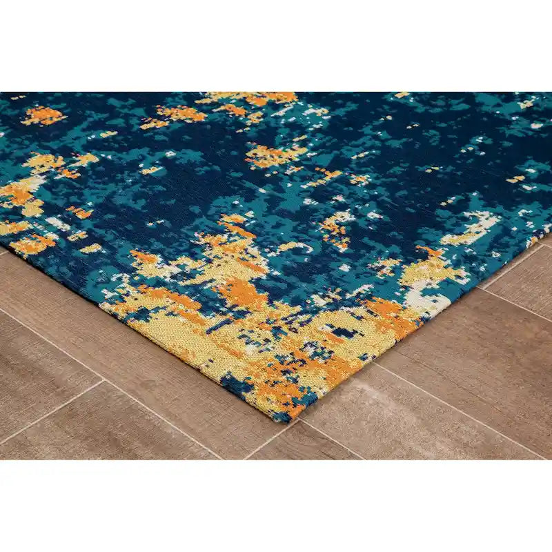 Tapis de chaise jacquard multicolore, pliable en deux, 102 x 137 cm, 1 personne