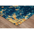 Tapis de chaise jacquard multicolore, pliable en deux, 102 x 137 cm, 1 personne