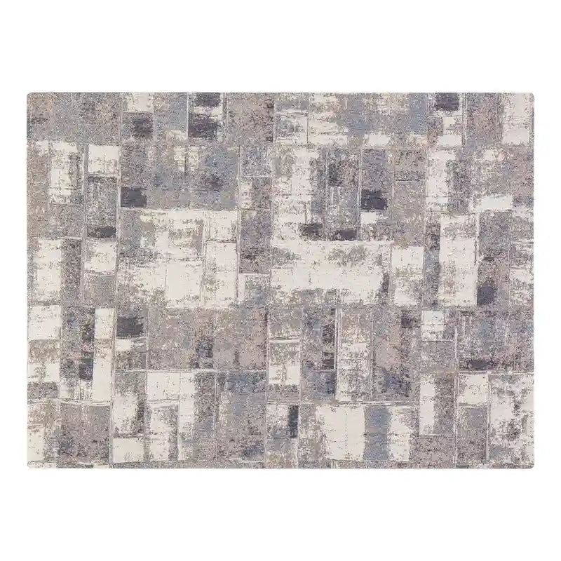 Tapis de chaise jacquard multicolore, pliable en deux, 102 x 137 cm, 1 personne
