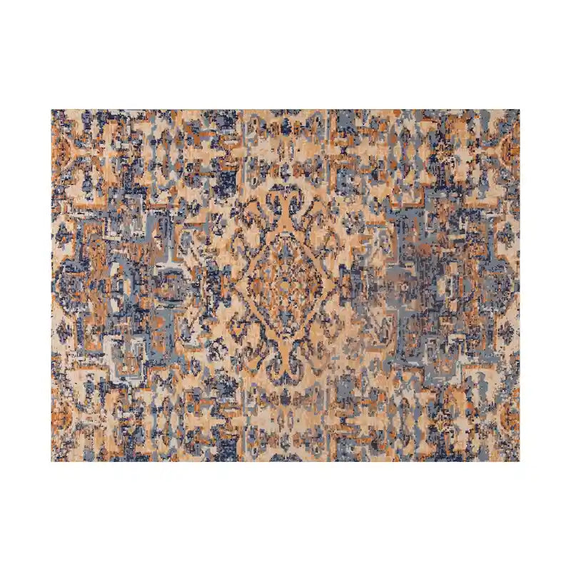 Tapis de chaise jacquard multicolore, pliable en deux, 102 x 137 cm, 1 personne