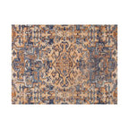 Tapis de chaise jacquard multicolore, pliable en deux, 102 x 137 cm, 1 personne