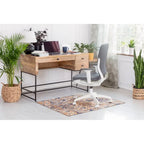 Tapis de chaise jacquard multicolore, pliable en deux, 102 x 137 cm, 1 personne