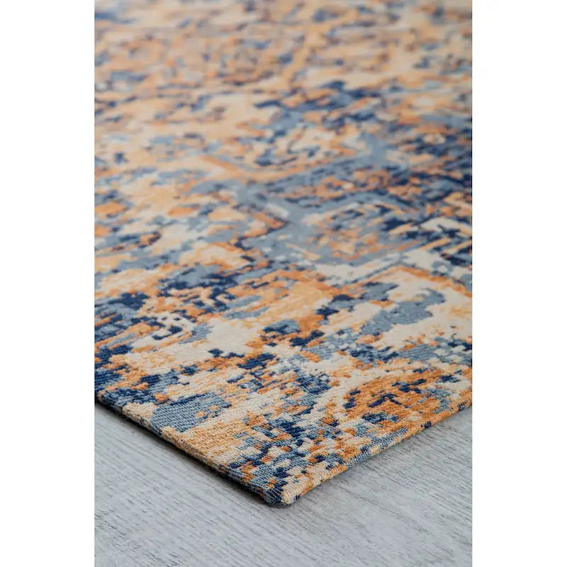 Tapis de chaise jacquard multicolore, pliable en deux, 102 x 137 cm, 1 personne
