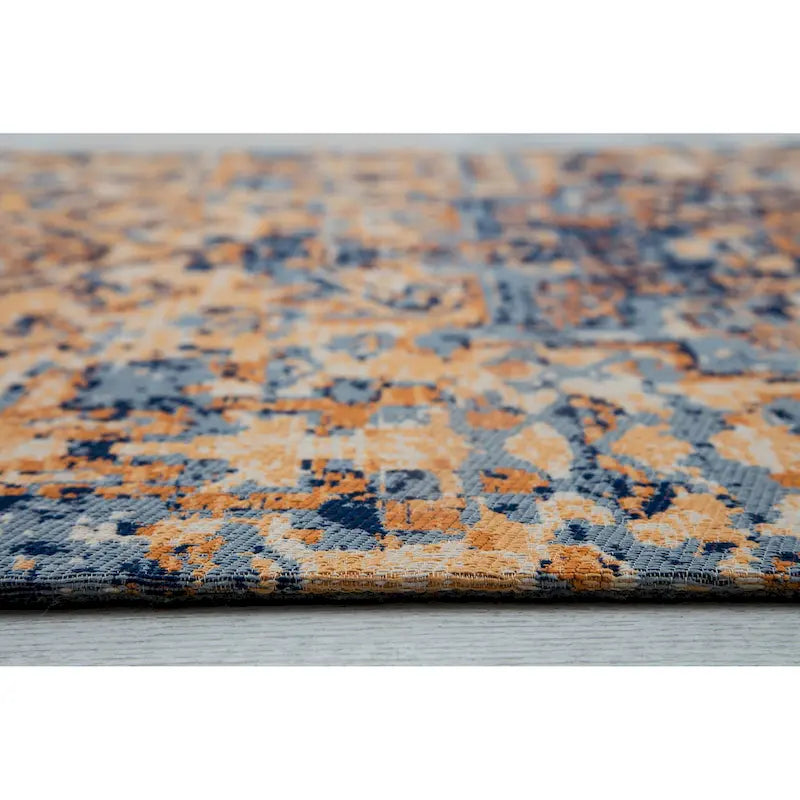 Tapis de chaise jacquard multicolore, pliable en deux, 102 x 137 cm, 1 personne
