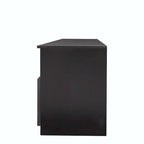 Meuble TV avec tiroirs, noir/blanc, 2 niveaux, convient aux téléviseurs jusqu'à 80"