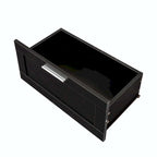 Meuble TV avec tiroirs, noir/blanc, 2 niveaux, convient aux téléviseurs jusqu'à 80"