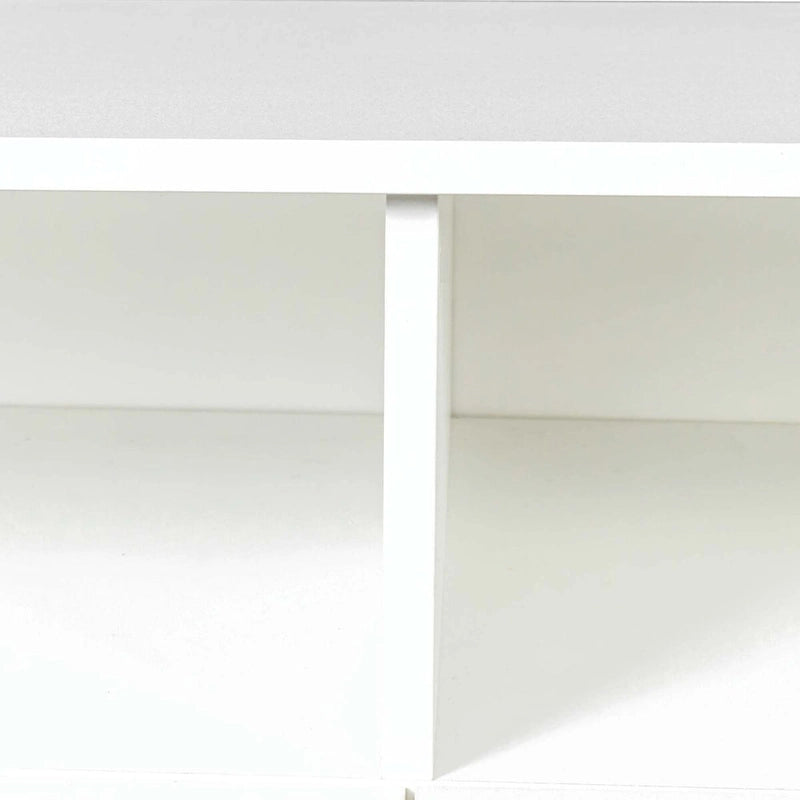 Meuble TV avec tiroirs, noir/blanc, 2 niveaux, convient aux téléviseurs jusqu'à 80"