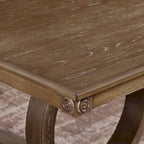 Table à manger extensible de style campagnard en chêne, 4 à 6 places